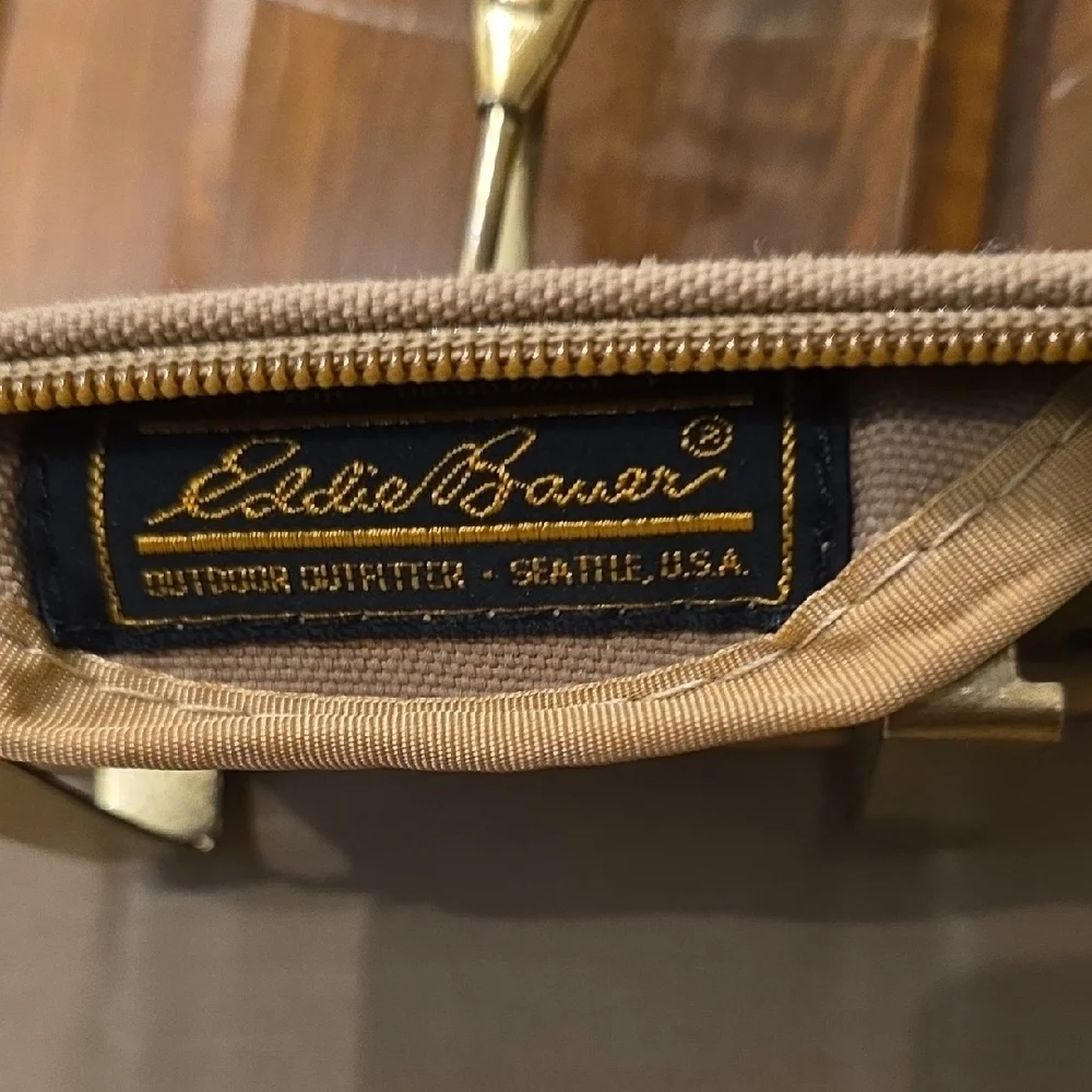 Vintage Eddie Bauer Edition Ford Canvas & Leather Garment Bag Luggage Travel Bag